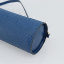 LOUIS VUITTON Epi Soufflot Pouch Blue LV Auth 189802-8
