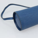 LOUIS VUITTON Epi Soufflot Pouch Blue LV Auth 189802-15