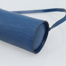 LOUIS VUITTON Epi Soufflot Pouch Blue LV Auth 189802-16