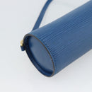 LOUIS VUITTON Epi Soufflot Pouch Blue LV Auth 189802-17