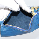 LOUIS VUITTON Epi Soufflot Pouch Blue LV Auth 189802-11