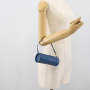 LOUIS VUITTON Epi Soufflot Pouch Blue LV Auth 189802-21