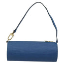 LOUIS VUITTON Epi Soufflot Pouch Blue LV Auth 189802-2