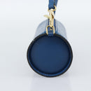 LOUIS VUITTON Epi Soufflot Pouch Blue LV Auth 189802-4