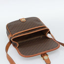 CELINE Macadam Canvas Shoulder Bag PVC Leather Brown Gold Auth 189803-18