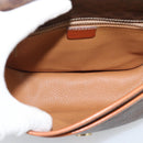 CELINE Macadam Canvas Shoulder Bag PVC Leather Brown Gold Auth 189803-10