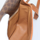 CELINE Macadam Canvas Shoulder Bag PVC Leather Brown Gold Auth 189803-20
