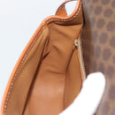 CELINE Macadam Canvas Shoulder Bag PVC Leather Brown Gold Auth 189803-21