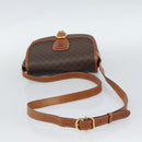 CELINE Macadam Canvas Shoulder Bag PVC Leather Brown Gold Auth 189803-7