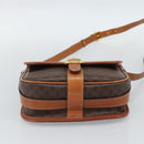 CELINE Macadam Canvas Shoulder Bag PVC Leather Brown Gold Auth 189803-5