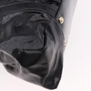 GUCCI Bamboo Hand Bag PVC Canvas 2way Black Gold Auth 189804A-14