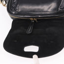 GUCCI Bamboo Hand Bag PVC Canvas 2way Black Gold Auth 189804A-18