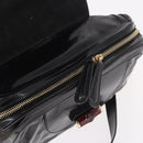 GUCCI Bamboo Hand Bag PVC Canvas 2way Black Gold Auth 189804A-19