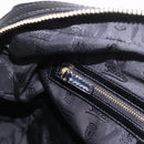 GUCCI Bamboo Hand Bag PVC Canvas 2way Black Gold Auth 189804A-24