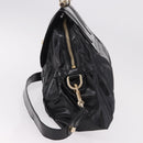GUCCI Bamboo Hand Bag PVC Canvas 2way Black Gold Auth 189804A-4