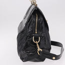 GUCCI Bamboo Hand Bag PVC Canvas 2way Black Gold Auth 189804A-5
