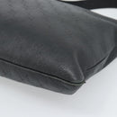 GUCCI GG Canvas Guccissima Shoulder Bag Leather Black Gold 201446 Auth 189806-9