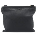 GUCCI GG Canvas Guccissima Shoulder Bag Leather Black Gold 201446 Auth 189806-13