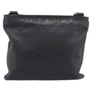 GUCCI GG Canvas Guccissima Shoulder Bag Leather Black Gold 201446 Auth 189806-2