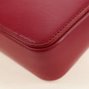 Christian Dior Trotter Canvas Shoulder Bag Leather Red Silver Auth 189811SM-17