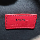 Christian Dior Trotter Canvas Shoulder Bag Leather Red Silver Auth 189811SM-20