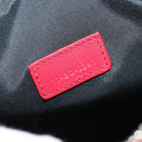 Christian Dior Trotter Canvas Shoulder Bag Leather Red Silver Auth 189811SM-24
