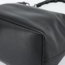 GUCCI Bamboo Shoulder Bag Leather Black Silver 000 0531 Auth 189813A-9