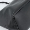 GUCCI Bamboo Shoulder Bag Leather Black Silver 000 0531 Auth 189813A-14