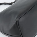 GUCCI Bamboo Shoulder Bag Leather Black Silver 000 0531 Auth 189813A-16