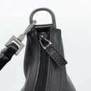 GUCCI Bamboo Shoulder Bag Leather Black Silver 000 0531 Auth 189813A-10