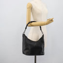 GUCCI Bamboo Shoulder Bag Leather Black Silver 000 0531 Auth 189813A-22