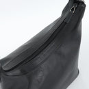 GUCCI Bamboo Shoulder Bag Leather Black Silver 000 0531 Auth 189813A-6