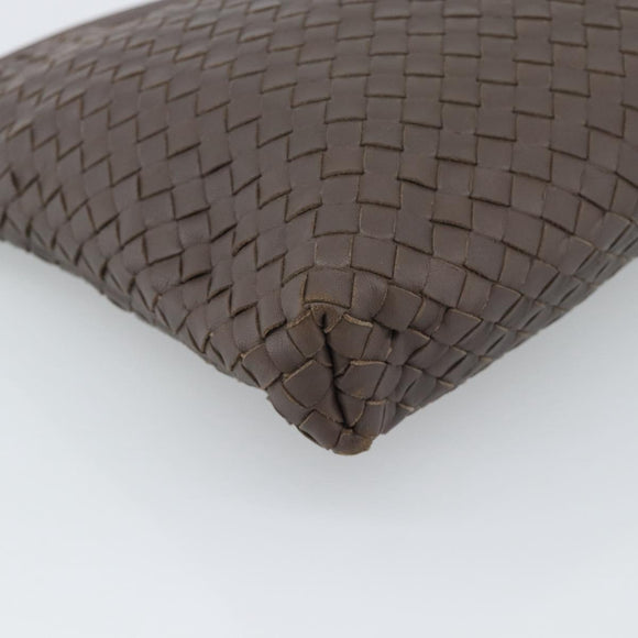 BOTTEGA VENETA INTRECCIATO Shoulder Bag Brown Gold 179330 Auth 189814A