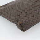 BOTTEGA VENETA INTRECCIATO Shoulder Bag Brown Gold 179330 Auth 189814A-16