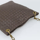 BOTTEGA VENETA INTRECCIATO Shoulder Bag Brown Gold 179330 Auth 189814A-6