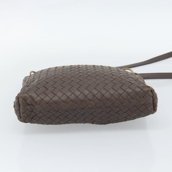 BOTTEGA VENETA INTRECCIATO Shoulder Bag Brown Gold 179330 Auth 189814A