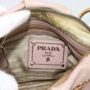 PRADA Chain Shoulder Bag Vittero Dino Leather Pink Gold Auth 189816A-10