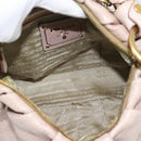 PRADA Chain Shoulder Bag Vittero Dino Leather Pink Gold Auth 189816A-11