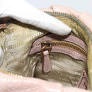 PRADA Chain Shoulder Bag Vittero Dino Leather Pink Gold Auth 189816A-21