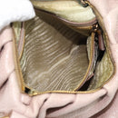 PRADA Chain Shoulder Bag Vittero Dino Leather Pink Gold Auth 189816A-22