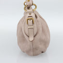 PRADA Chain Shoulder Bag Vittero Dino Leather Pink Gold Auth 189816A-3