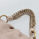 PRADA Chain Shoulder Bag Vittero Dino Leather Pink Gold Auth 189816A-8