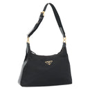 PRADA Chain Shoulder Bag Nylon Black Auth 189819A-1
