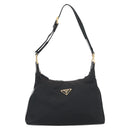 PRADA Chain Shoulder Bag Nylon Black Auth 189819A-13