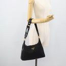 PRADA Chain Shoulder Bag Nylon Black Auth 189819A-24