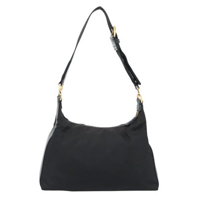 PRADA Chain Shoulder Bag Nylon Black Auth 189819A - 0