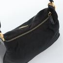 PRADA Chain Shoulder Bag Nylon Black Auth 189819A-6