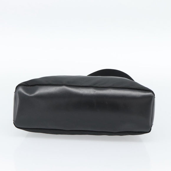 PRADA Chain Shoulder Bag Nylon Black Auth 189819A
