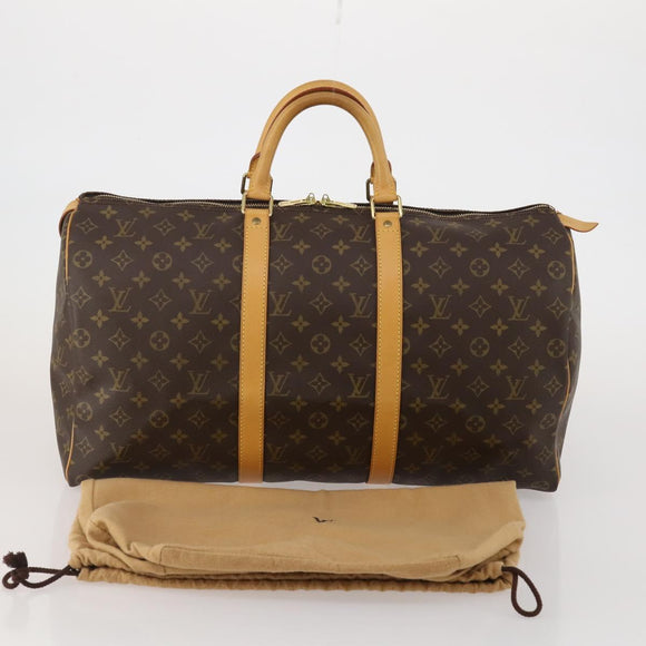 LOUIS VUITTON Monogram Keepall 50 Boston Bag M41426 LV Auth 189820V
