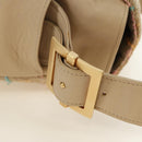 CHANEL 2.55 Shoulder Bag Tweed Beige Gold CC Auth 189821SAM-15